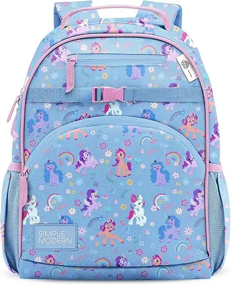 Kids Backpack: Garden of Rainbows school backpack great for ages 4 and up